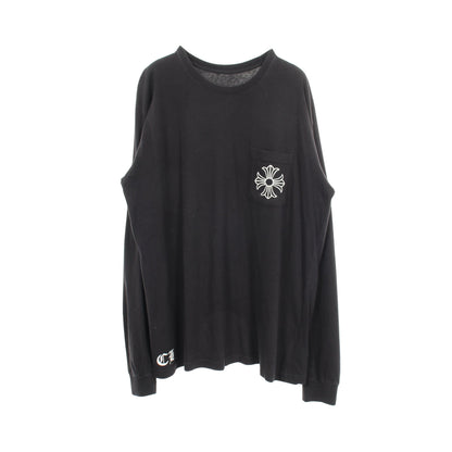 CHプラス バックプリント 長袖Tシャツ コットン ブラック クロムハーツ トップス Chrome Hearts