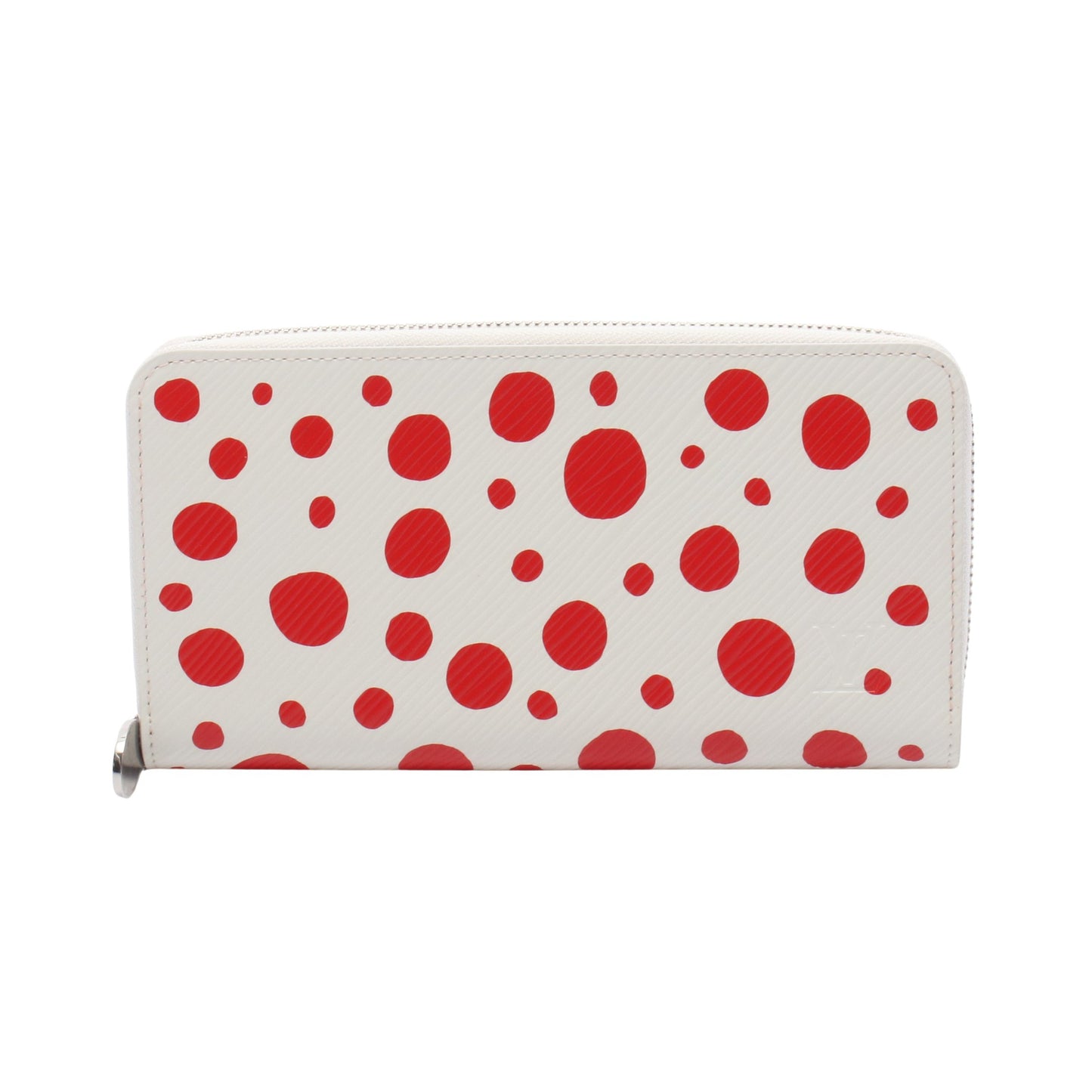 LV × YK ジッピーウォレット エピ インフィニティドドット ブロン ルージュ ラウンドファスナー長財布 レザー ホワイト レッド ルイヴィトン 財布・小物 LOUIS VUITTON