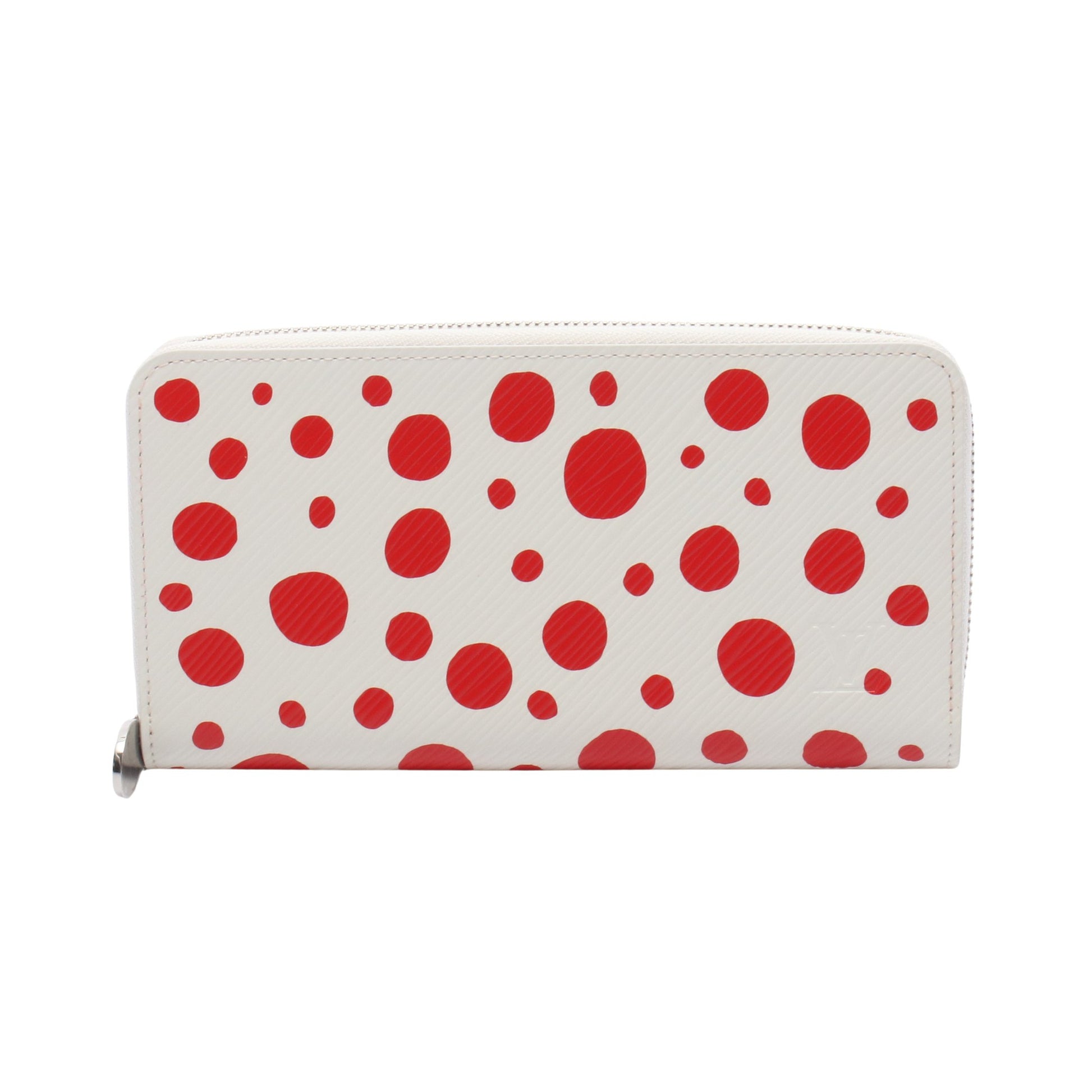LV × YK ジッピーウォレット エピ インフィニティドドット ブロン ルージュ ラウンドファスナー長財布 レザー ホワイト レッド ルイヴィトン 財布・小物 LOUIS VUITTON