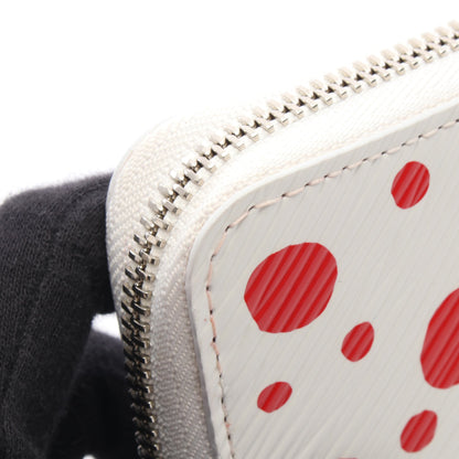 LV × YK ジッピーウォレット エピ インフィニティドドット ブロン ルージュ ラウンドファスナー長財布 レザー ホワイト レッド ルイヴィトン 財布・小物 LOUIS VUITTON
