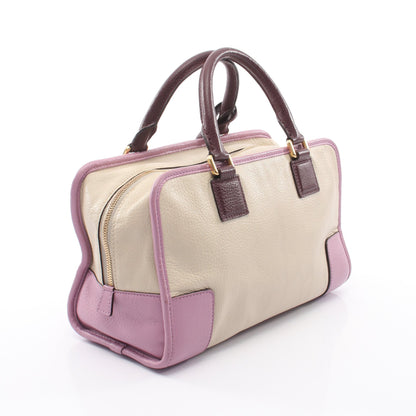 アマソナ28 ハンドバッグ レザー アイボリー ライトパープル ボルドー ロエベ バッグ LOEWE