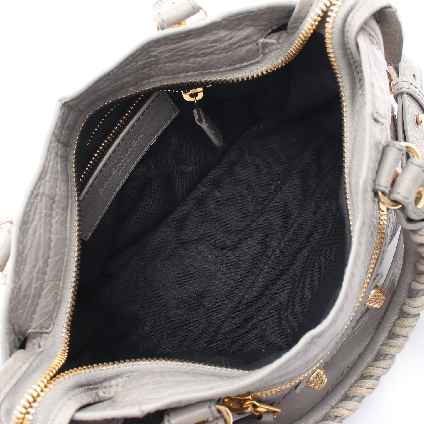 ジャイアント ミニシティ 2WAY ハンドバッグ レザー グレー バレンシアガ