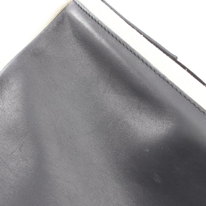 NAVY CABAS S ネイビーカバ ハンドバッグ トートバッグ キャンバス レザー アイボリー ブラック バレンシアガ