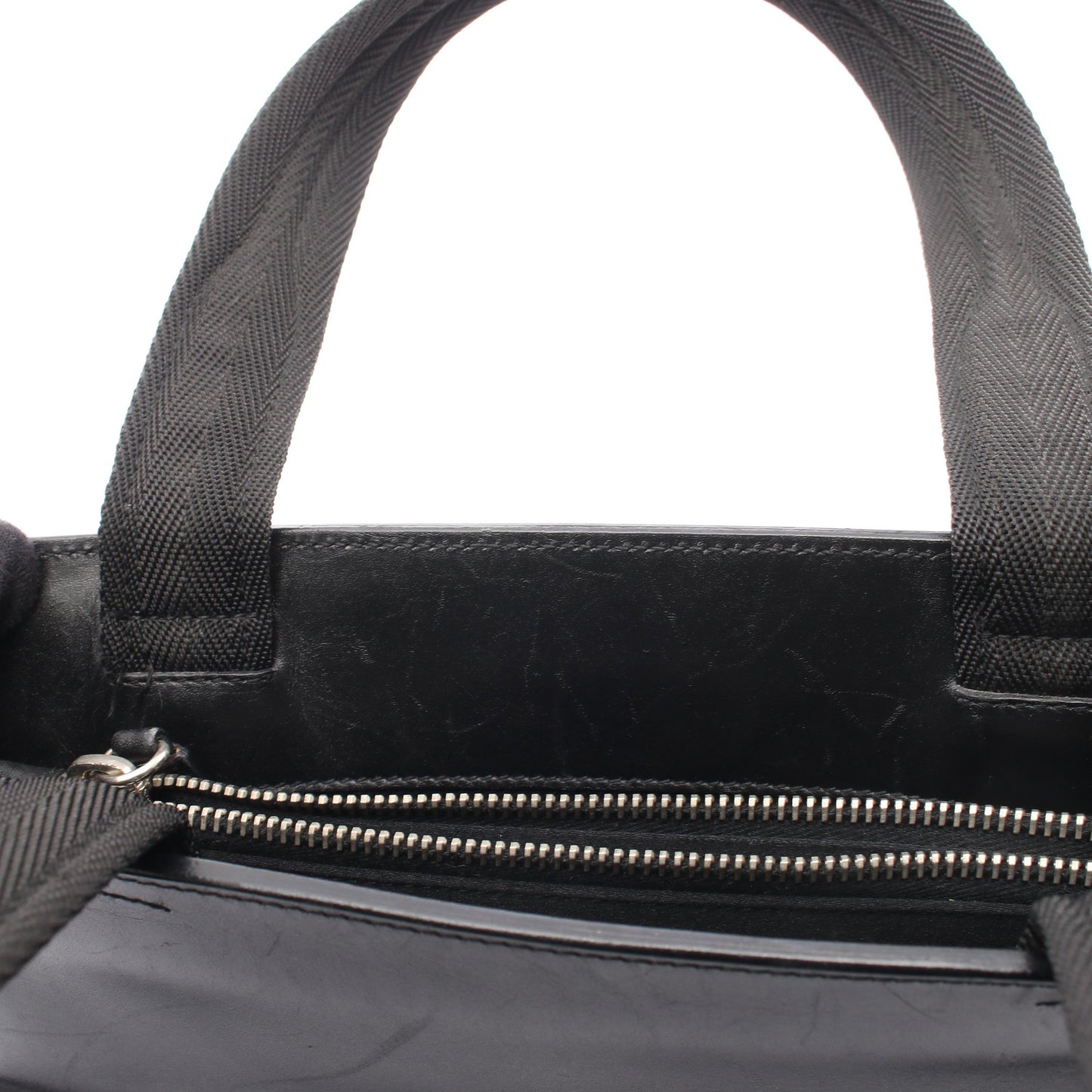 ロゴ ハンドバッグ トートバッグ レザー ブラック プラダ バッグ PRADA