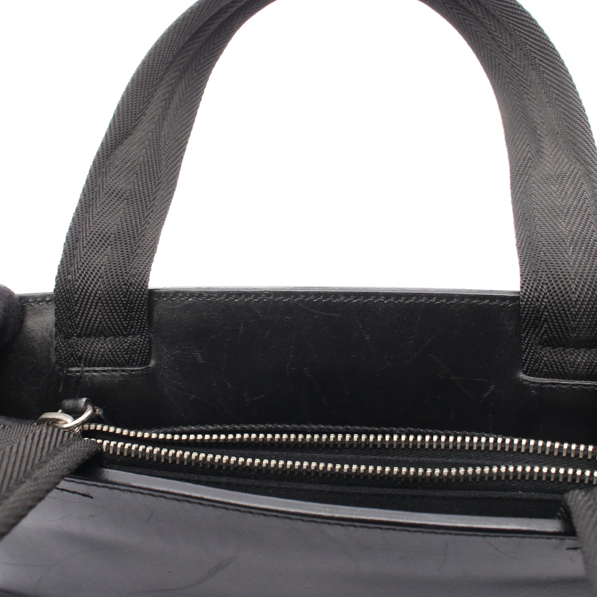 ロゴ ハンドバッグ トートバッグ レザー ブラック プラダ バッグ PRADA