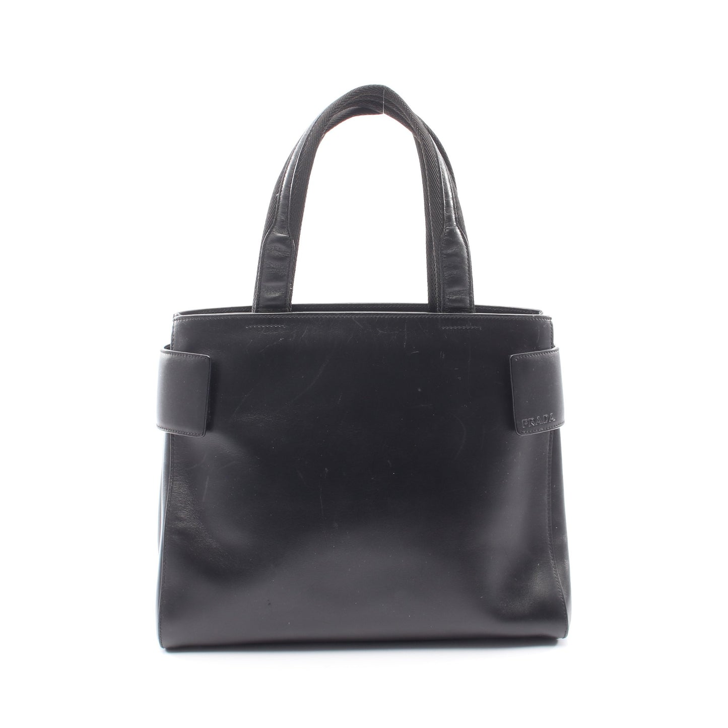 ロゴ ハンドバッグ トートバッグ レザー ブラック プラダ バッグ PRADA