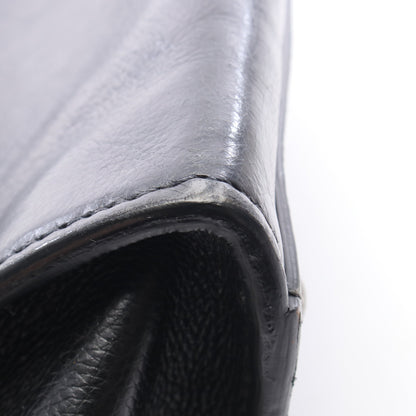 GLACE'CALF 2WAY ハンドバッグ レザー ブラック プラダ
