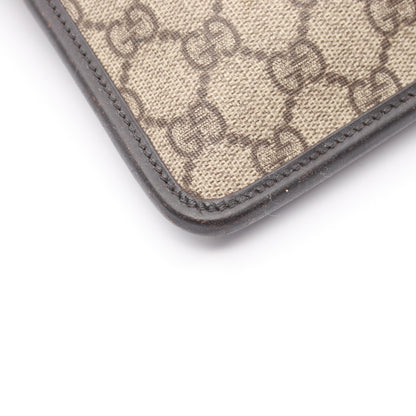 GGスプリーム ショルダーバッグ PVC レザー ベージュ ダークブラウン グッチ バッグ GUCCI