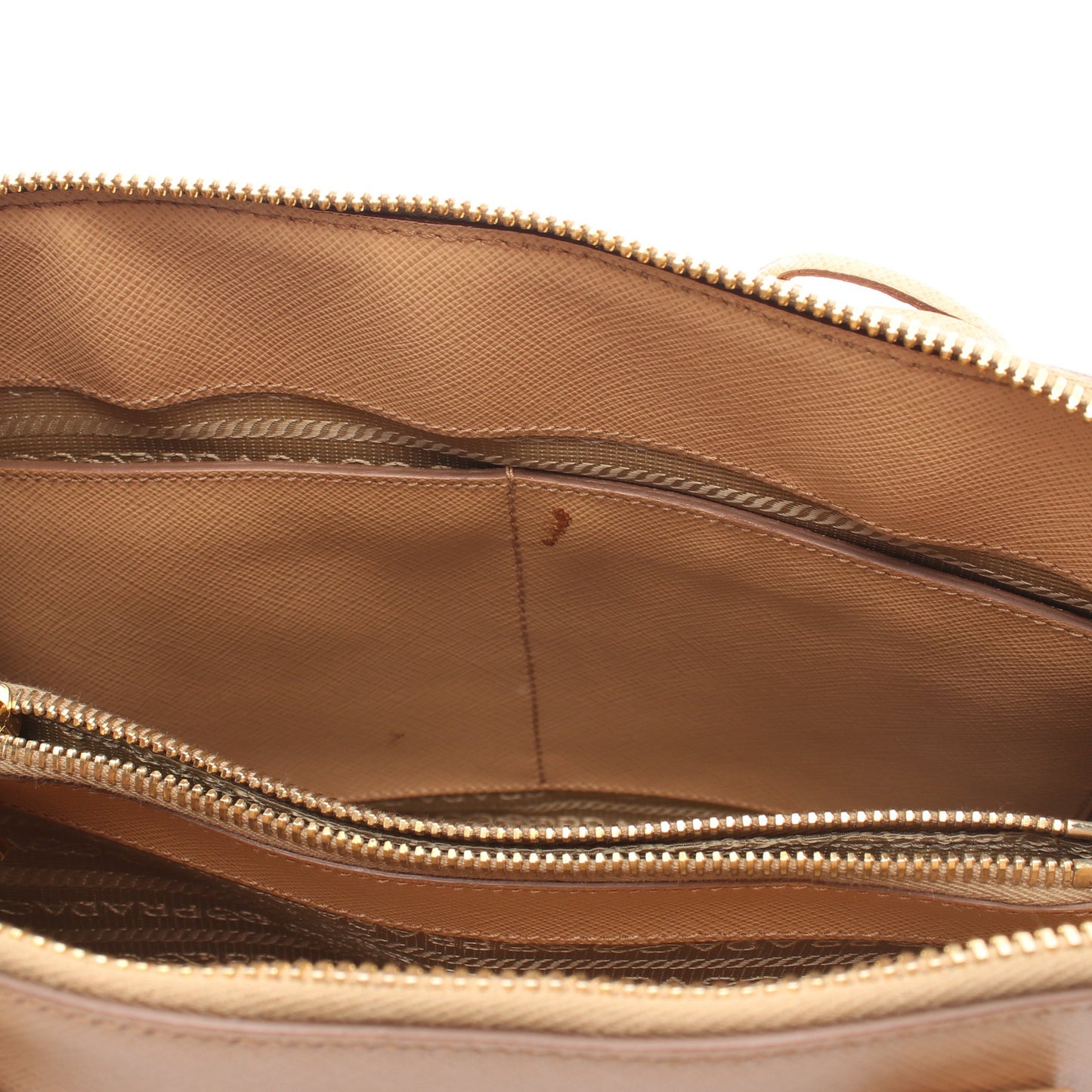 SAFFIANO LUX ハンドバッグ サフィアーノレザー ライトベージュ プラダ