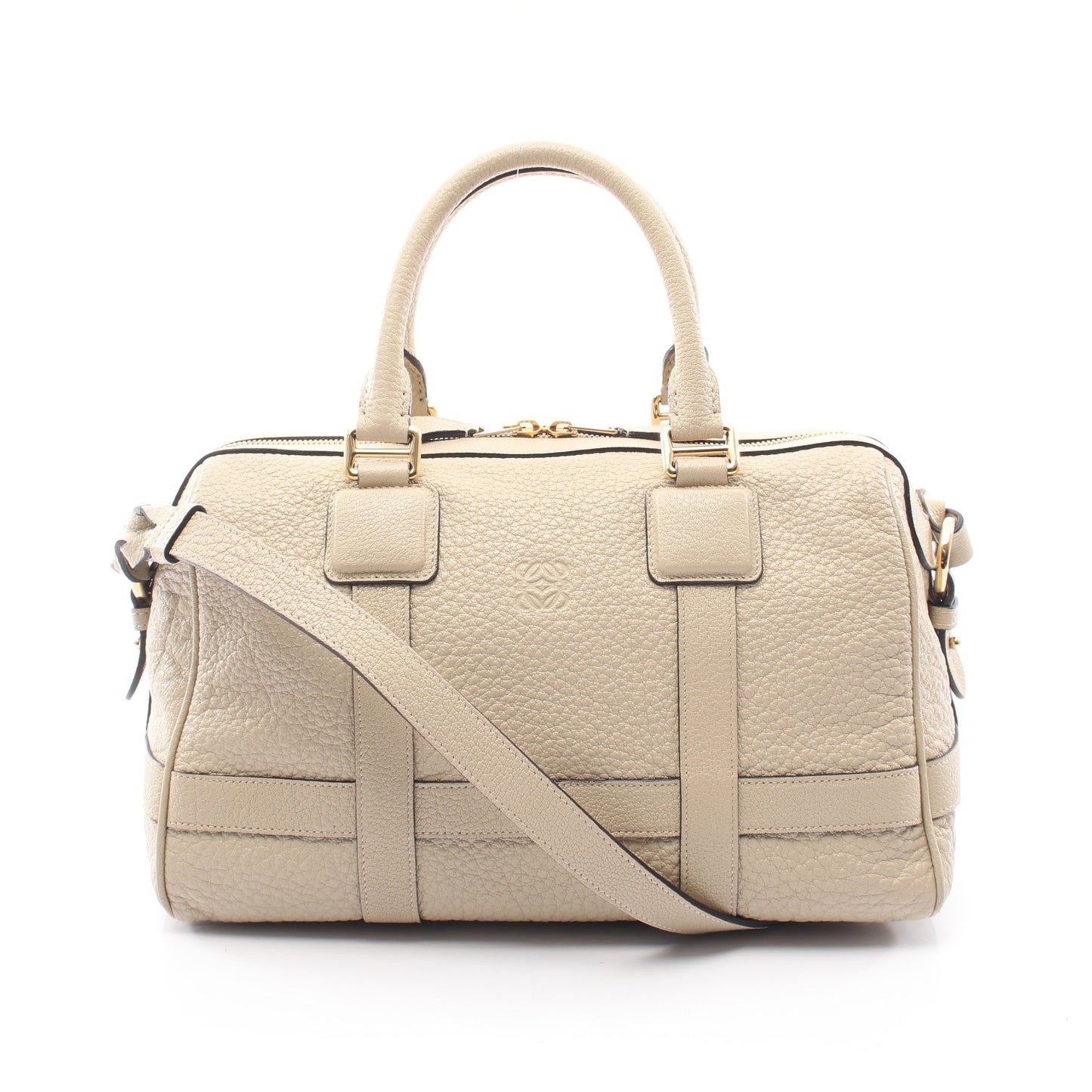 PASEO BAG 2WAY ハンドバッグ レザー ライトベージュ ロエベ
