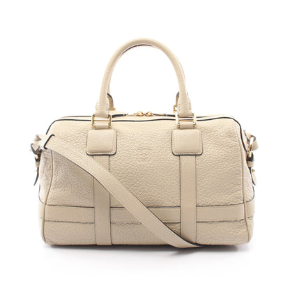 PASEO BAG 2WAY ハンドバッグ レザー ライトベージュ ロエベ