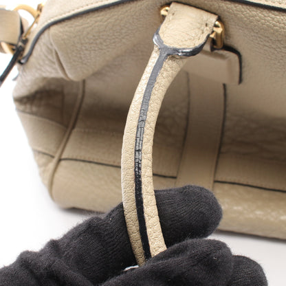 PASEO BAG 2WAY ハンドバッグ レザー ライトベージュ ロエベ