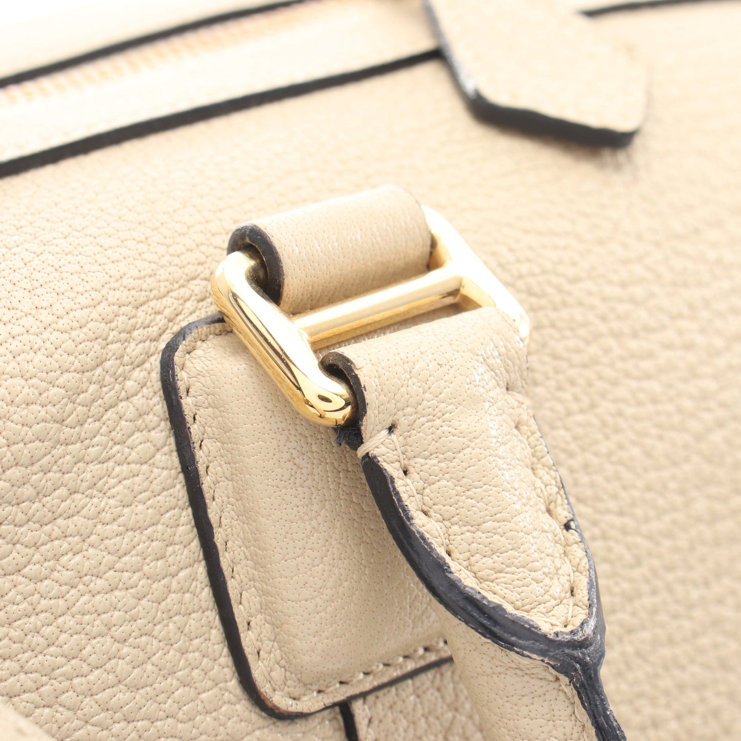 PASEO BAG 2WAY ハンドバッグ レザー ライトベージュ ロエベ