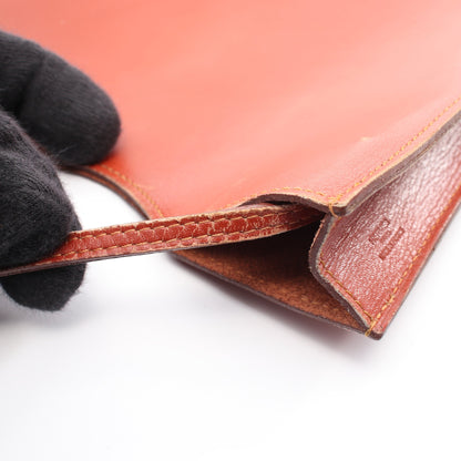 オメニトゥ ブリック ショルダーバッグ ボックスカーフ ブラウン エルメス バッグ HERMES