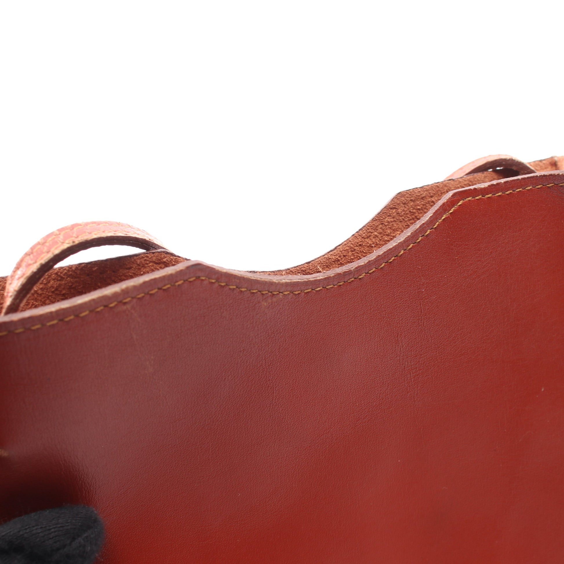 オメニトゥ ブリック ショルダーバッグ ボックスカーフ ブラウン エルメス バッグ HERMES