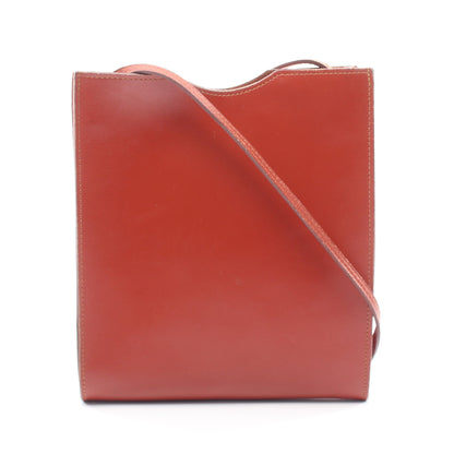 オメニトゥ ブリック ショルダーバッグ ボックスカーフ ブラウン エルメス バッグ HERMES