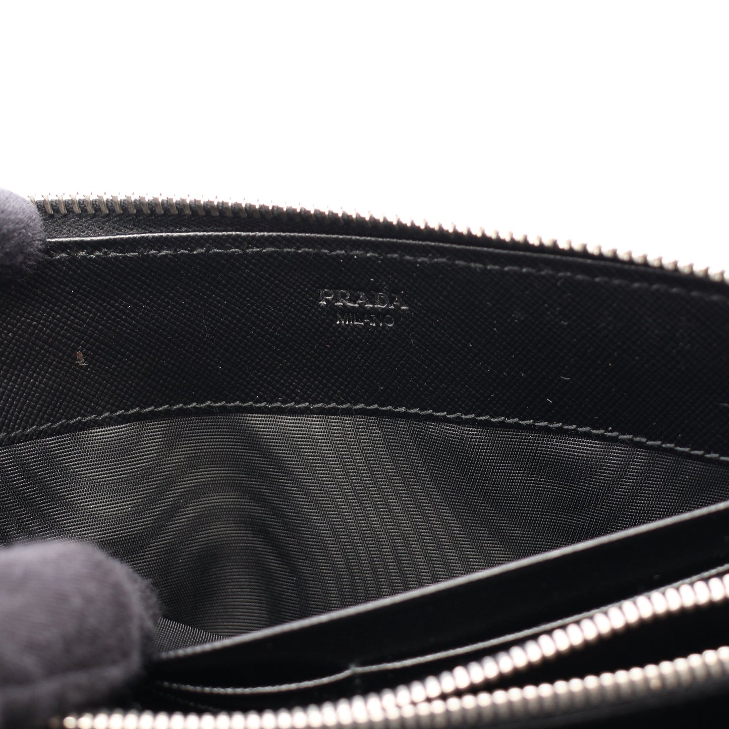 SAFFIANO ラウンドファスナー長財布 サフィアーノレザー ブラック プラダ