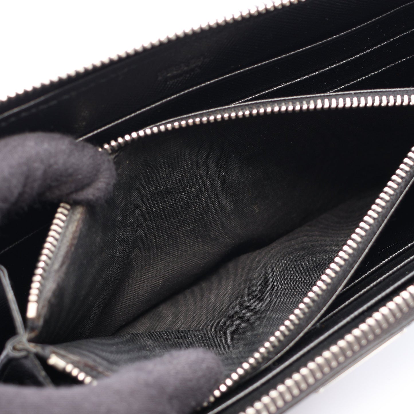 SAFFIANO ラウンドファスナー長財布 サフィアーノレザー ブラック プラダ