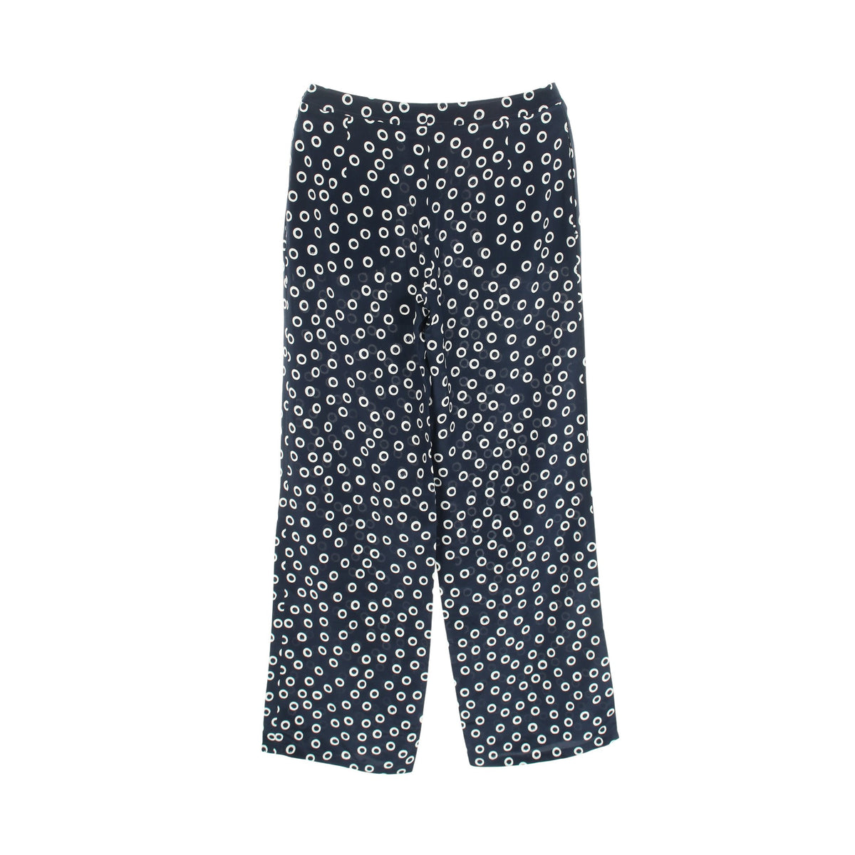 ドット柄 パンツ シルク ネイビー ホワイト マックスマーラ ボトムス Max Mara