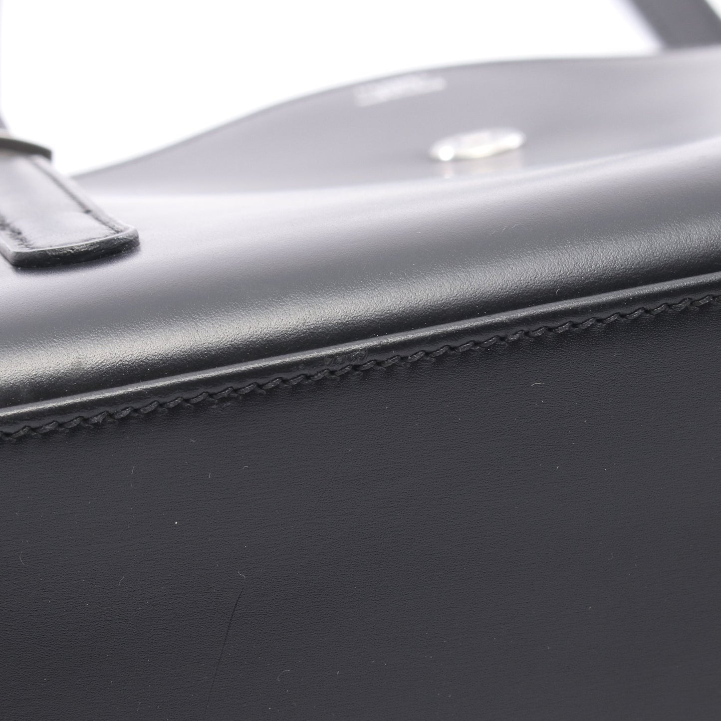 リン ショルダーバッグ トートバッグ ボックスカーフ ブラック シルバー金具 □C刻印 エルメス バッグ HERMES
