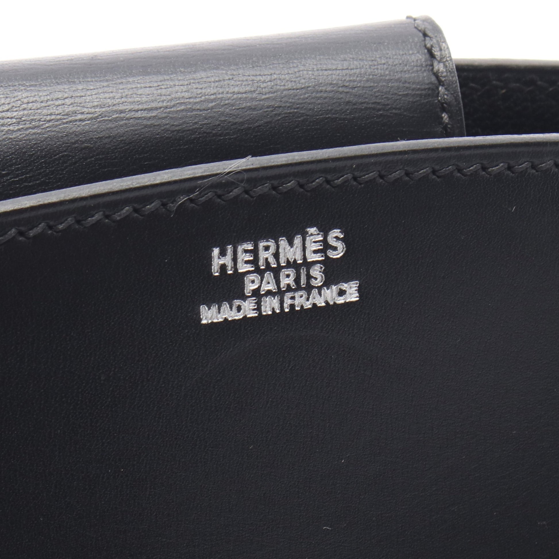 リン ショルダーバッグ トートバッグ ボックスカーフ ブラック シルバー金具 □C刻印 エルメス バッグ HERMES