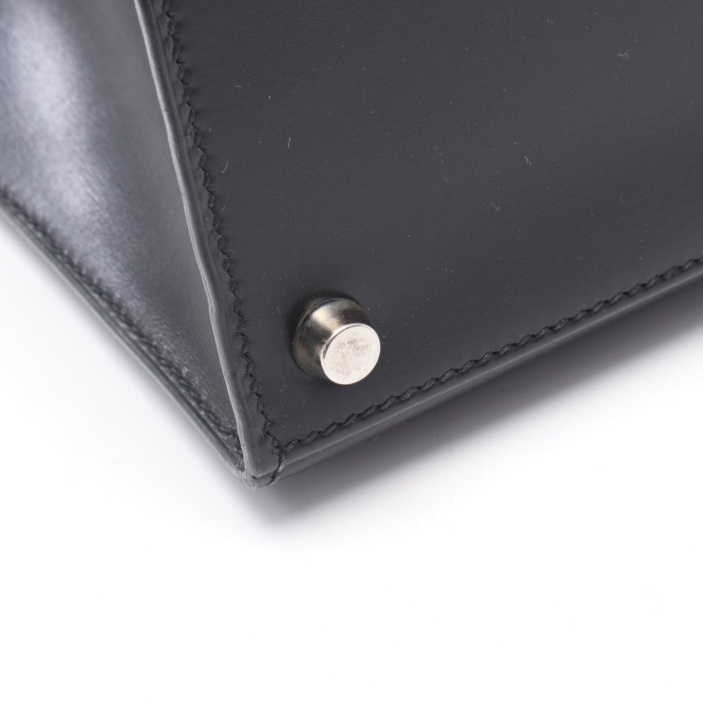 リン ショルダーバッグ トートバッグ ボックスカーフ ブラック シルバー金具 □C刻印 エルメス バッグ HERMES