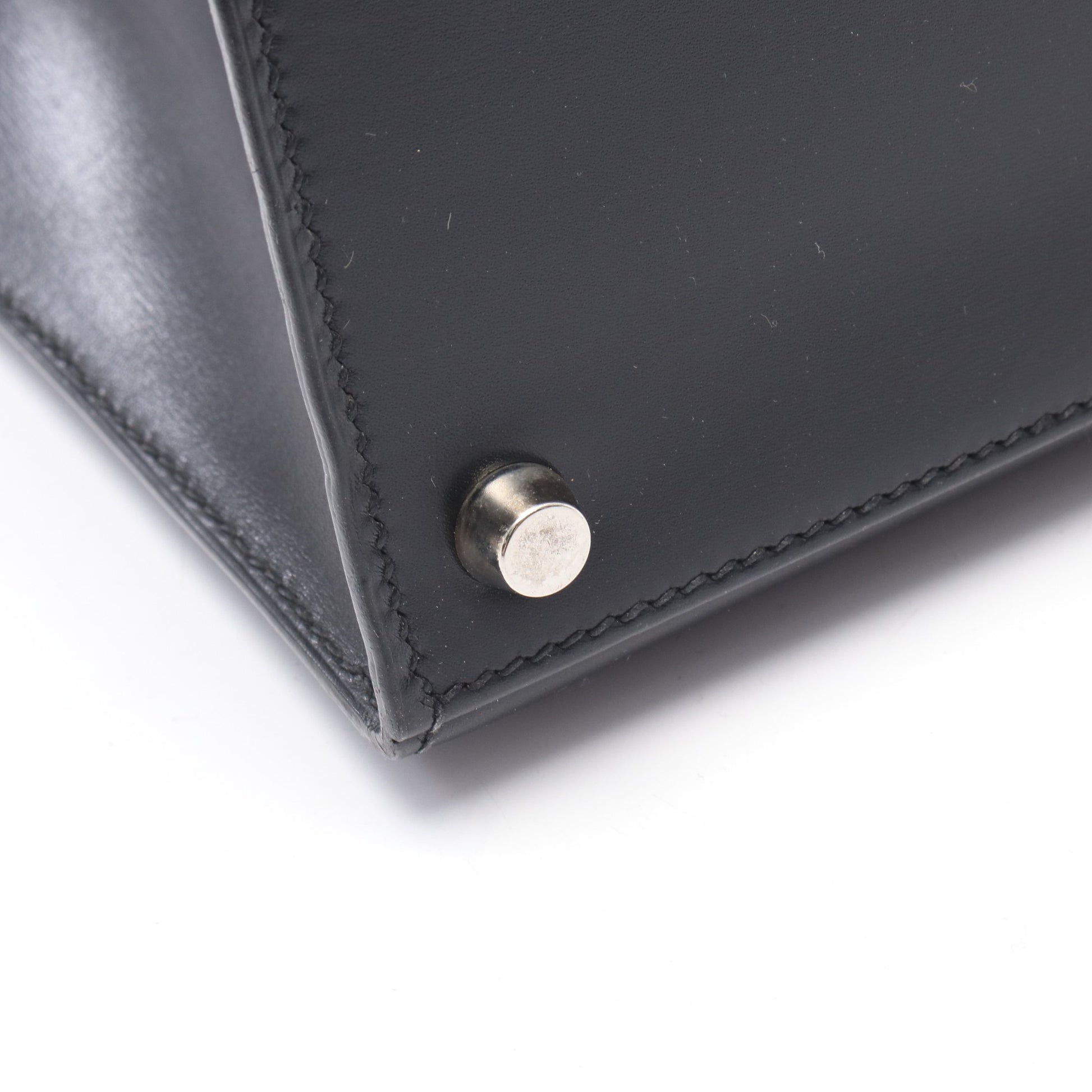 リン ショルダーバッグ トートバッグ ボックスカーフ ブラック シルバー金具 □C刻印 エルメス バッグ HERMES