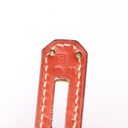 ケリー32 ブリック 外縫い 2WAY ハンドバッグ ボックスカーフ オレンジブラウン ゴールド金具 □G刻印 エルメス バッグ HERMES