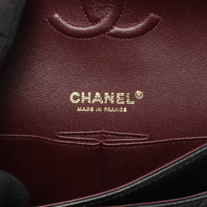 マトラッセ Wフラップ Wチェーンショルダーバッグ キャビアスキン ブラック ゴールド金具 シャネル バッグ CHANEL