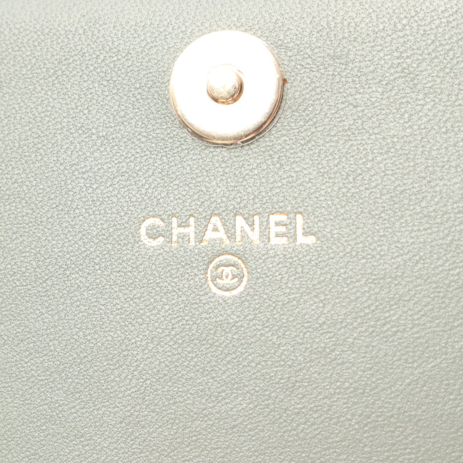 マトラッセ チェーンウォレット ラムスキン グレーグリーン ゴールド金具 シャネル バッグ CHANEL
