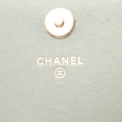 マトラッセ チェーンウォレット ラムスキン グレーグリーン ゴールド金具 シャネル バッグ CHANEL
