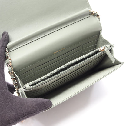 マトラッセ チェーンウォレット ラムスキン グレーグリーン ゴールド金具 シャネル バッグ CHANEL