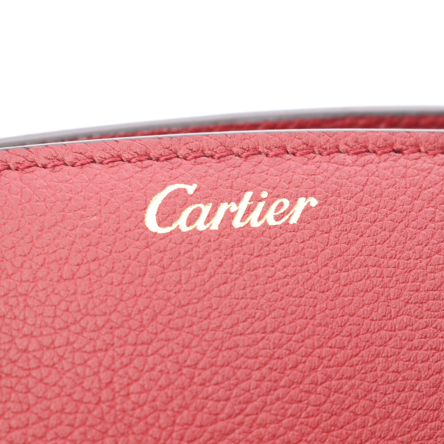 Cドゥ クラッチバッグ レザー ボルドー カルティエ バッグ Cartier