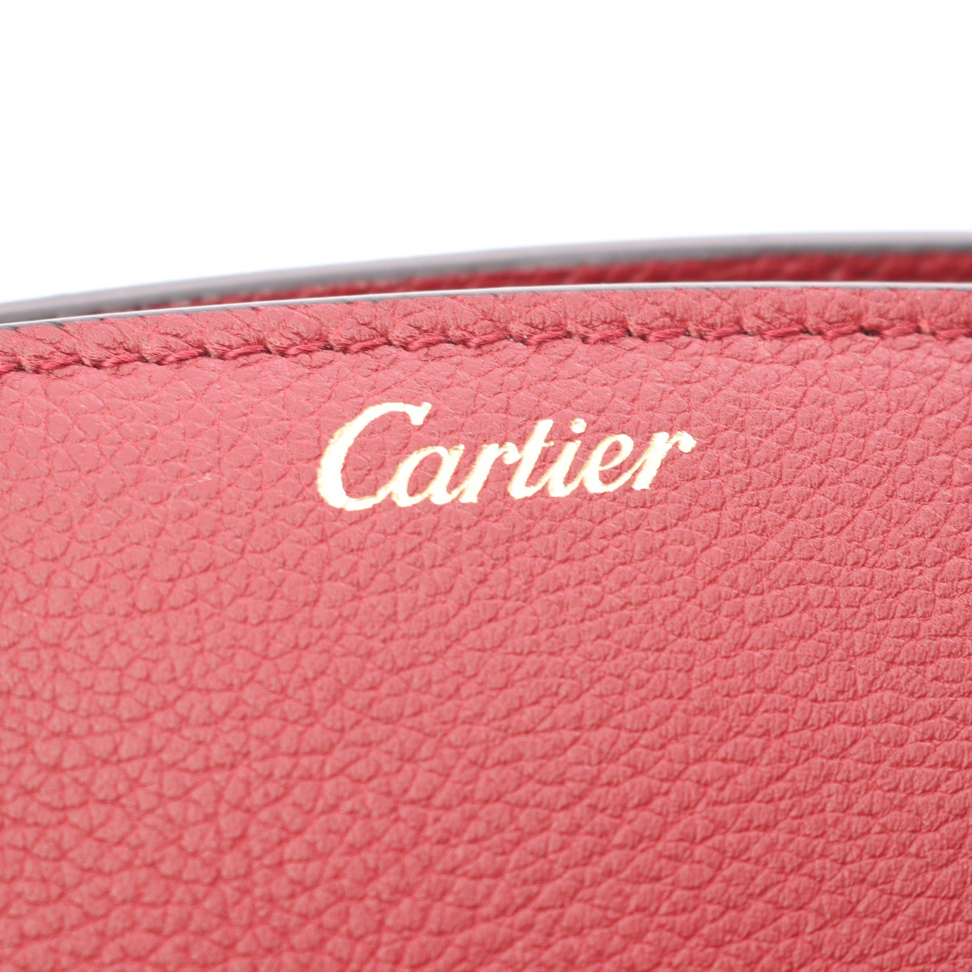 Cドゥ クラッチバッグ レザー ボルドー カルティエ バッグ Cartier