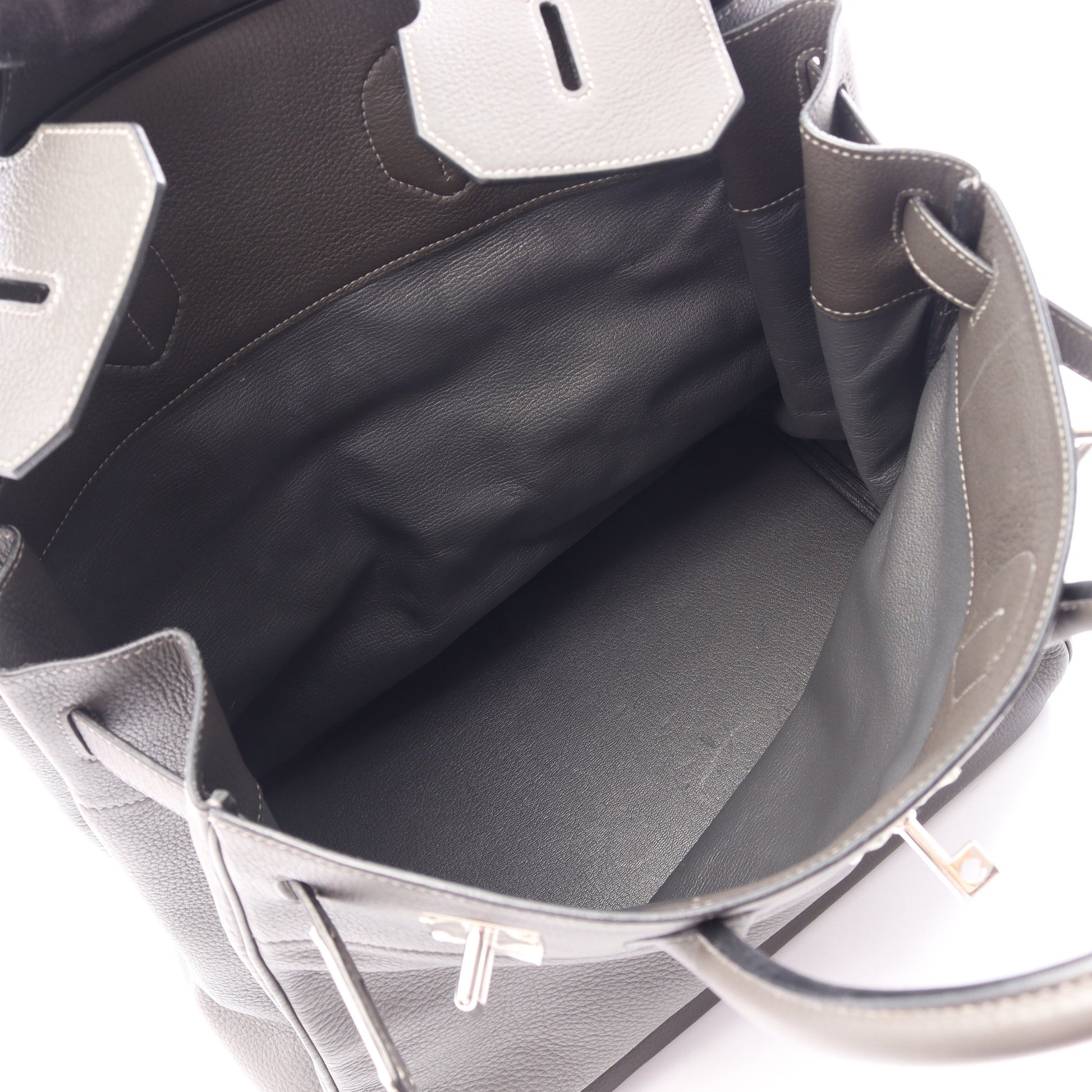オータクロア40 アルドワーズ ハンドバッグ トリヨンクレマンス グレー シルバー金具 □M刻印 エルメス バッグ HERMES
