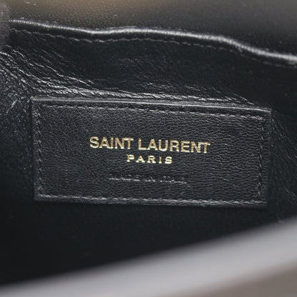 サック ド ジュール ナノ フラワープリント 2WAY ハンドバッグ レザー ブラック マルチカラー サンローランパリ バッグ SAINT LAURENT PARIS