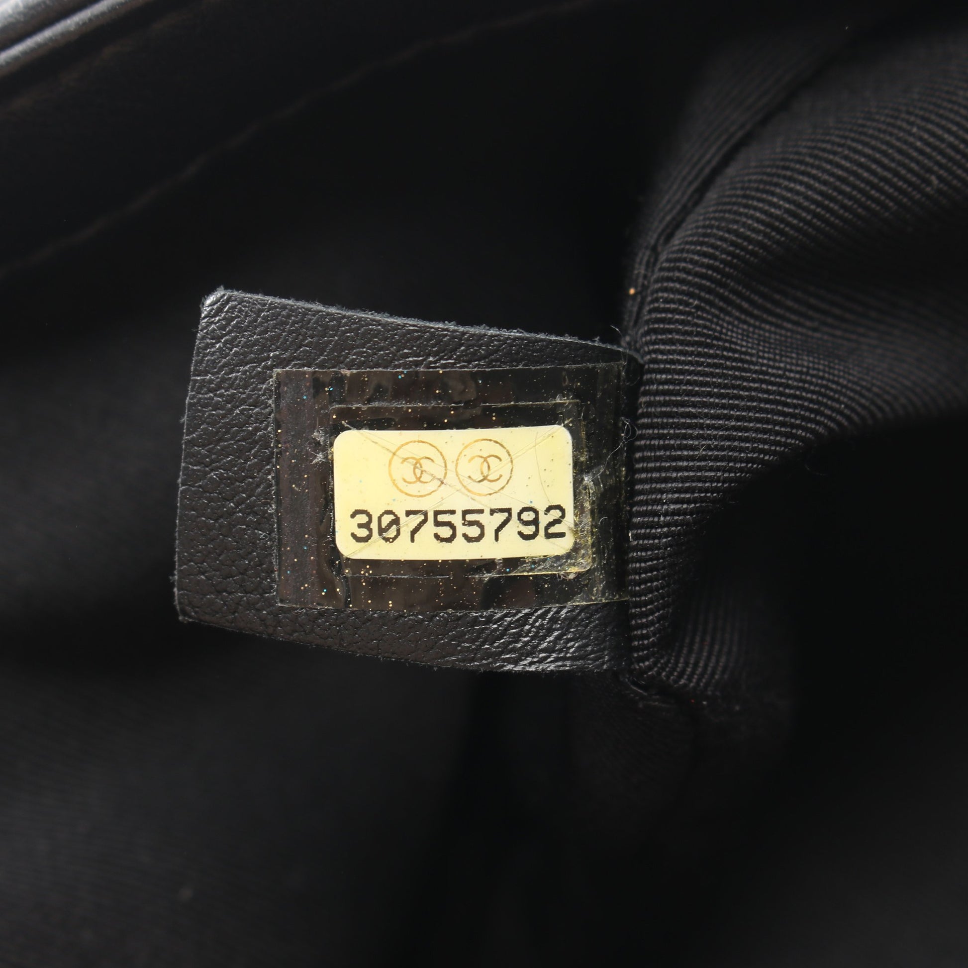 マトラッセ チェーンショルダーバッグ ラムスキン ブラック ゴールド金具 シャネル バッグ CHANEL