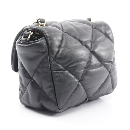 マトラッセ チェーンショルダーバッグ ラムスキン ブラック ゴールド金具 シャネル バッグ CHANEL