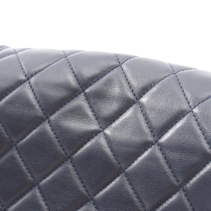 ボーイシャネル アンティークシルバー金具 チェーンショルダーバッグ ラムスキン ネイビー シャネル バッグ CHANEL