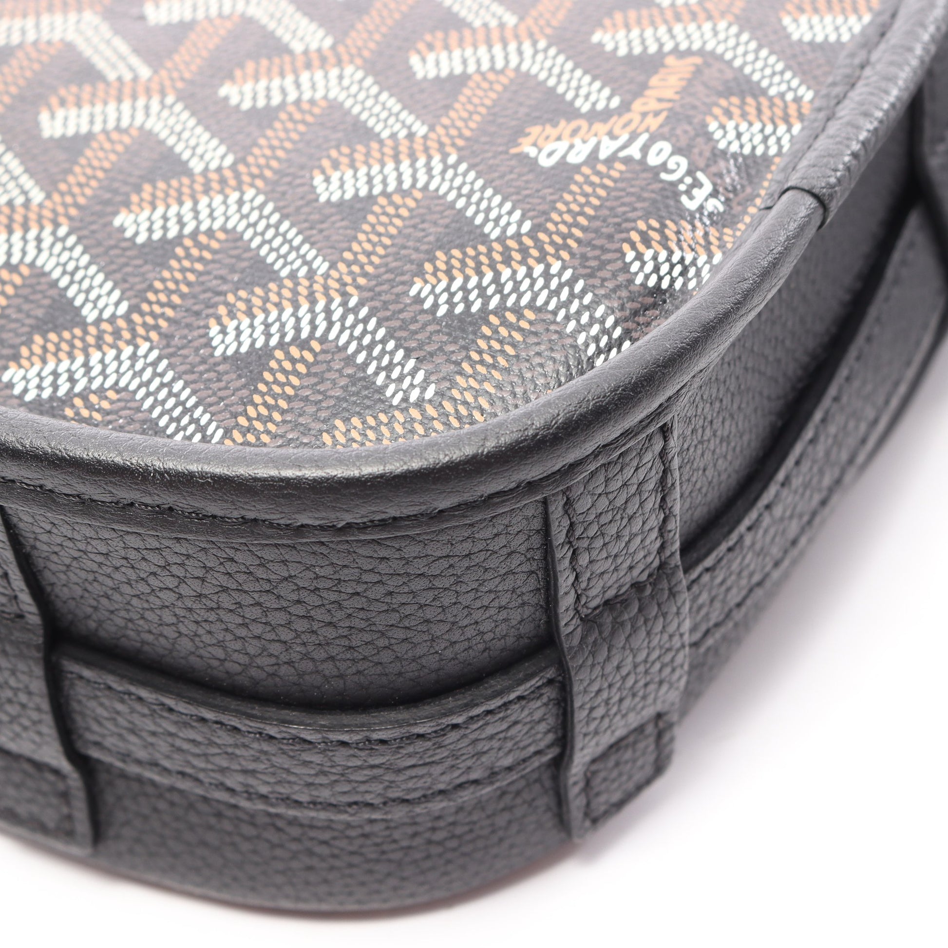 ベルヴェデーレPM ショルダーバッグ コーティングキャンバス レザー ブラック マルチカラー ゴヤール バッグ GOYARD