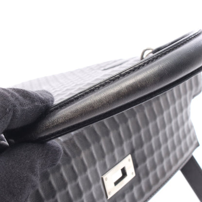 ケリー32 外縫い 2WAY ハンドバッグ ドゥイッチ ブラック シルバー金具 □G刻印 エルメス バッグ HERMES