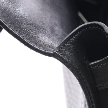 ケリー32 外縫い 2WAY ハンドバッグ ドゥイッチ ブラック シルバー金具 □G刻印 エルメス バッグ HERMES