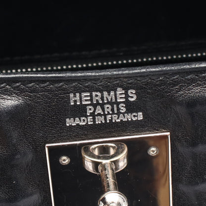 ケリー32 外縫い 2WAY ハンドバッグ ドゥイッチ ブラック シルバー金具 □G刻印 エルメス バッグ HERMES