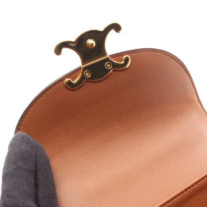 ミニ ブザス クレア トリオンフ 2WAY ハンドバッグ PVC レザー ブラック ブラウン セリーヌ バッグ CELINE