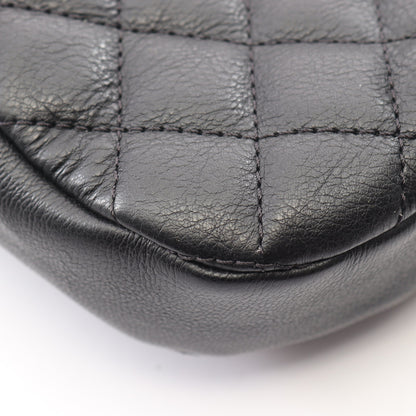マトラッセ スモールフラップ チェーンショルダーバッグ キャビアスキン ブラック ゴールド金具 シャネル バッグ CHANEL