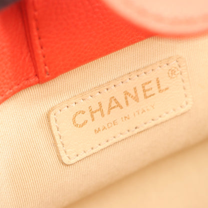 マトラッセ 2WAY チェーンショルダーバッグ レザー レッド ゴールド金具 シャネル バッグ CHANEL