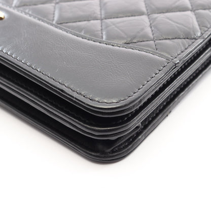ガブリエル ドゥ シャネル コンビ金具 チェーンウォレット シャイニーカーフスキン ブラック シャネル バッグ CHANEL