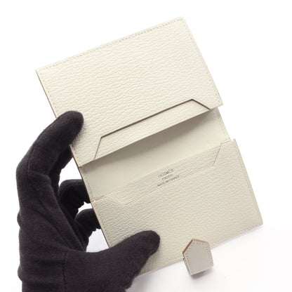 ベアン カードケース クレ カードケース シェーブル オフホワイト シルバー金具 B刻印 エルメス 財布・小物 HERMES