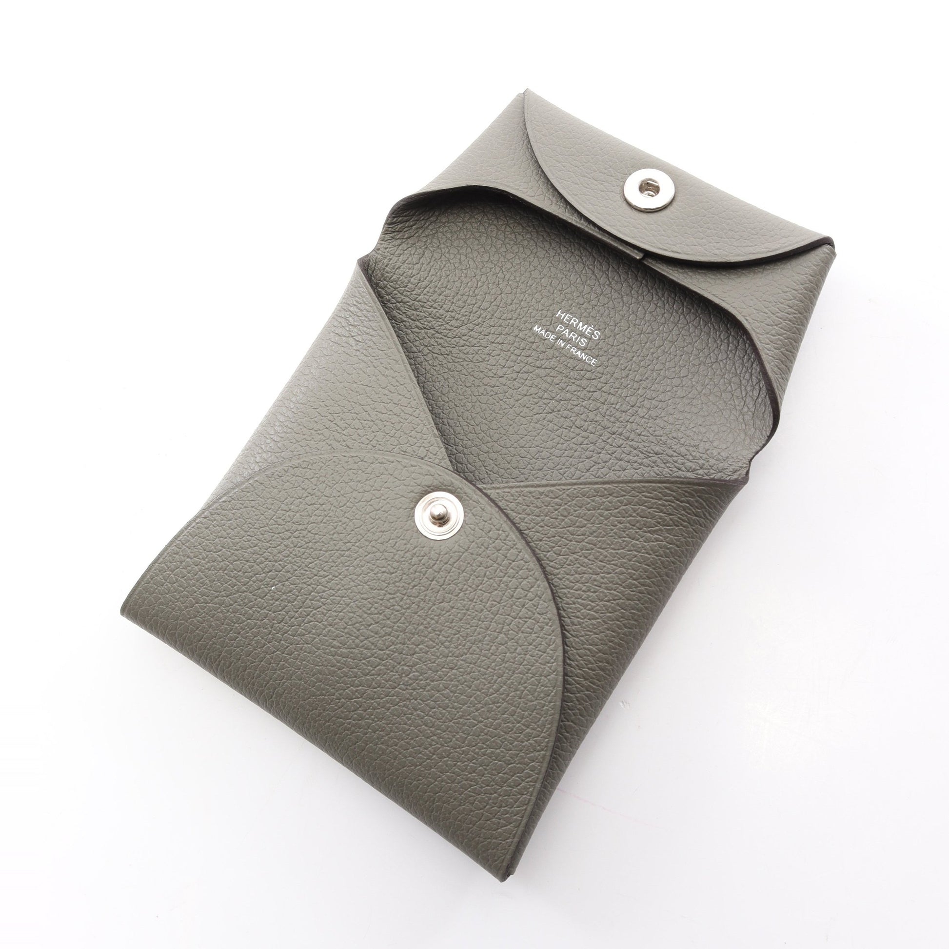 バスティア グリメイヤー コインケース エバーカラー グレー シルバー金具 U刻印 エルメス 財布・小物 HERMES