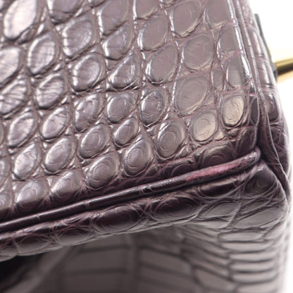 バーキン30 アメジスト ハンドバッグ アリゲーターマット ダークパープル ゴールド金具 D刻印 エルメス バッグ HERMES